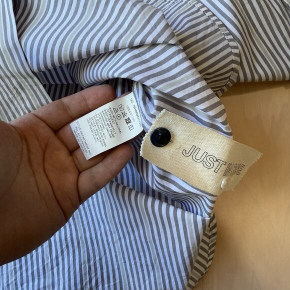 Still By Hand Shirt 3 Striped Cotton Button Up Oxford - Picture 6 of 9